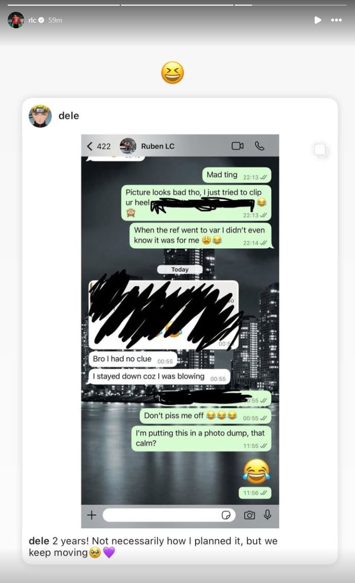 Dele Alli and RLC insta whatsapp
