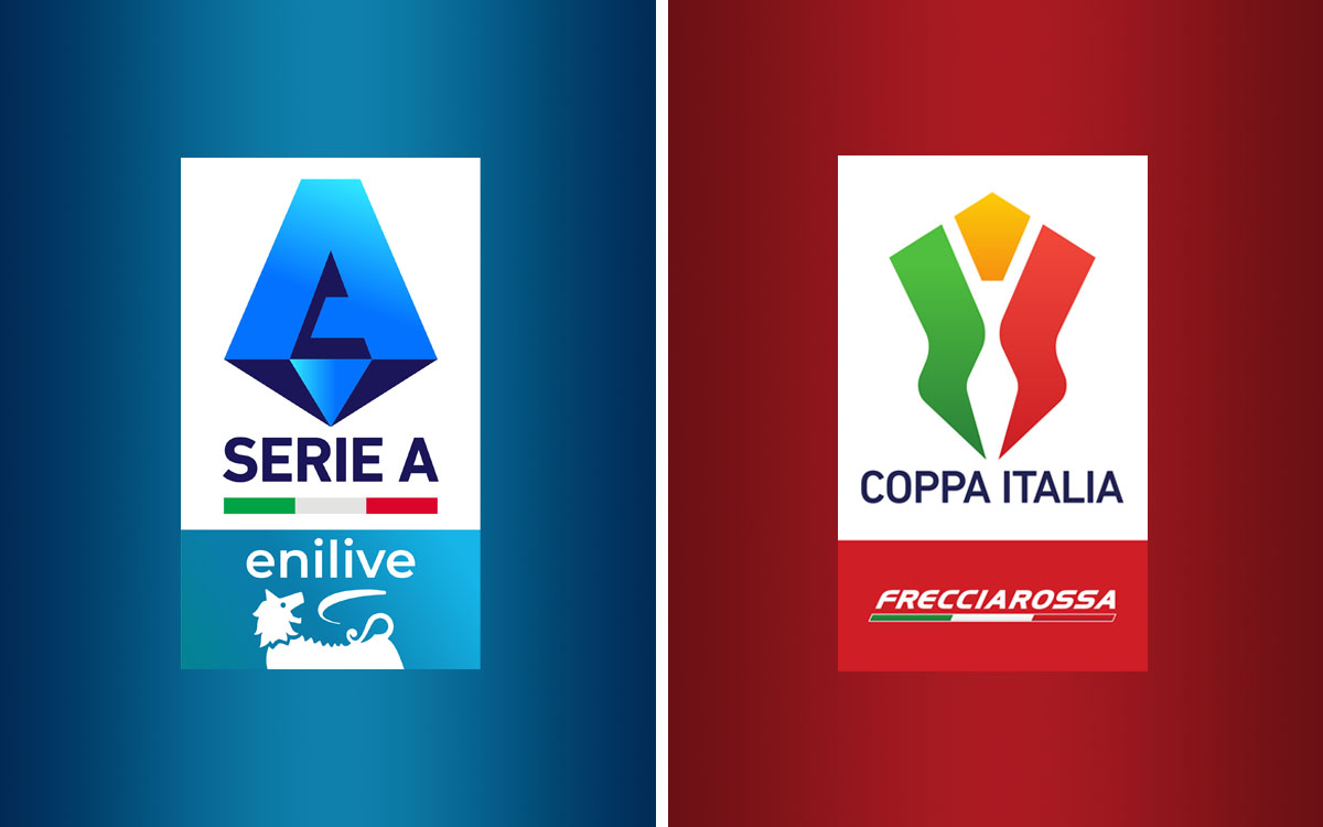 Serie A logo and Coppa Italia logo