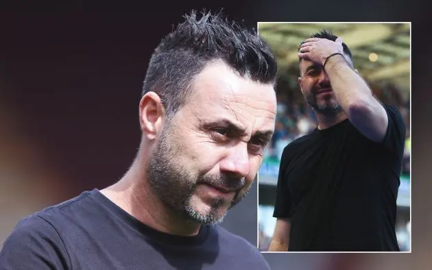 De Zerbi facepalm