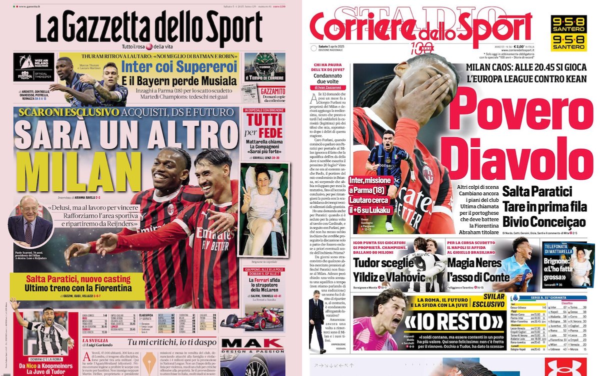 front pages 5 april