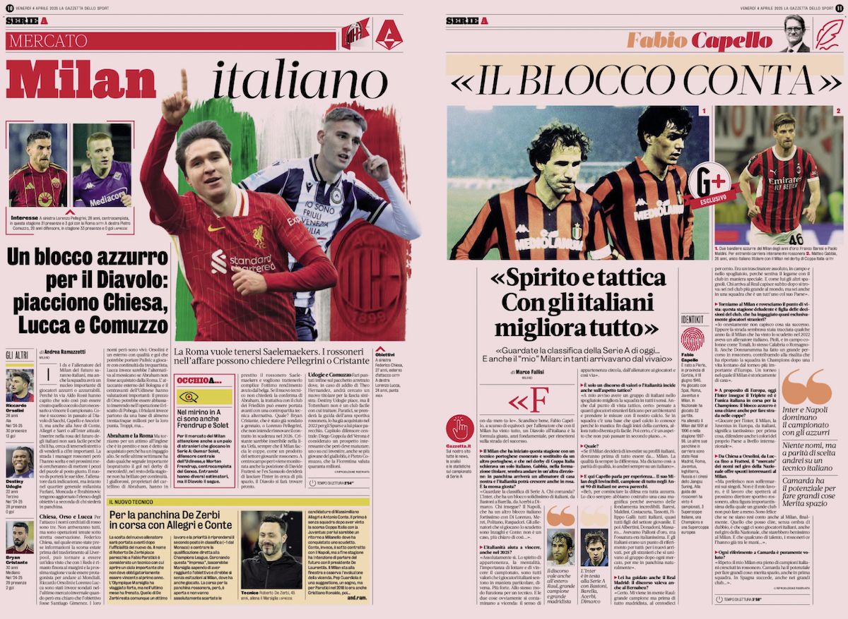 gazzetta dello sport 4 april