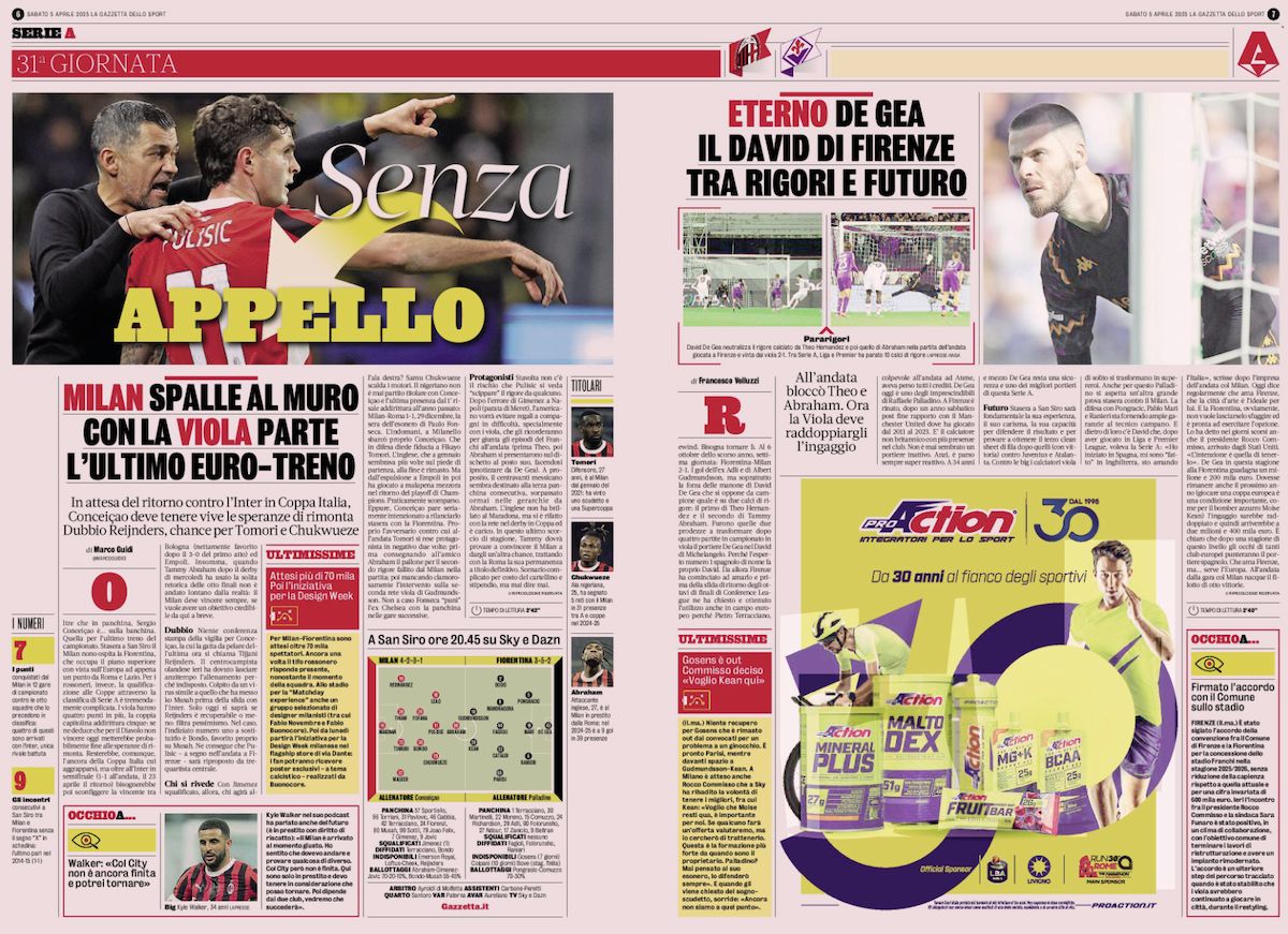 la gazzetta dello sport 5 april