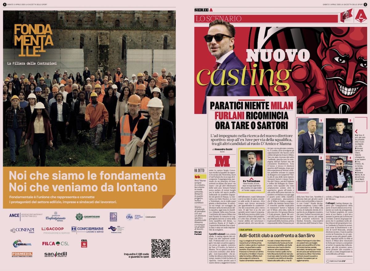 la gazzetta dello sport 5 april