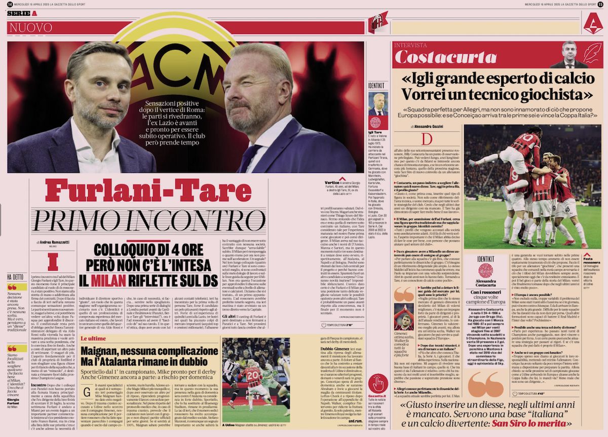 la gazzetta dello sport 16 april