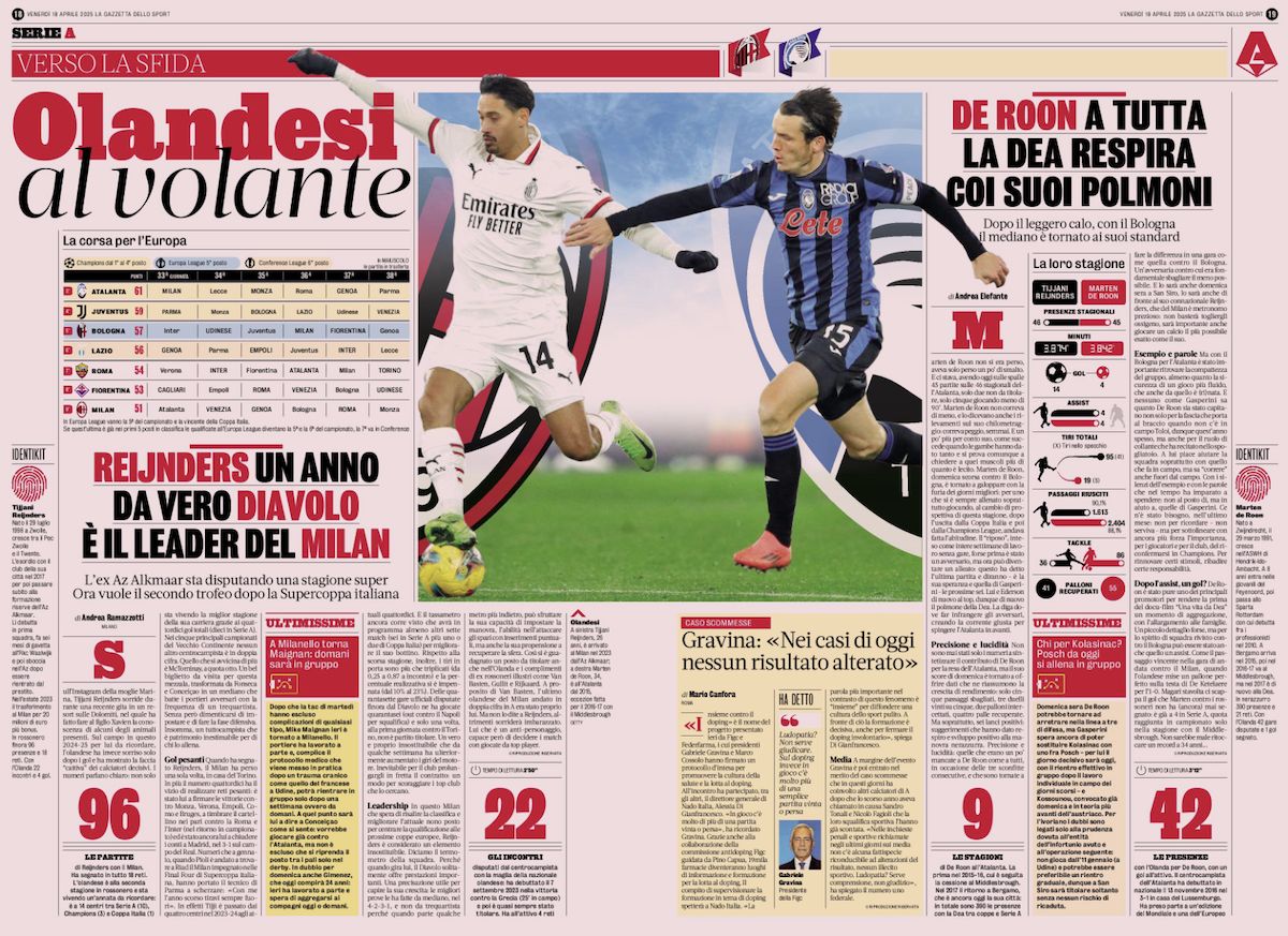la gazzetta dello sport 18 april
