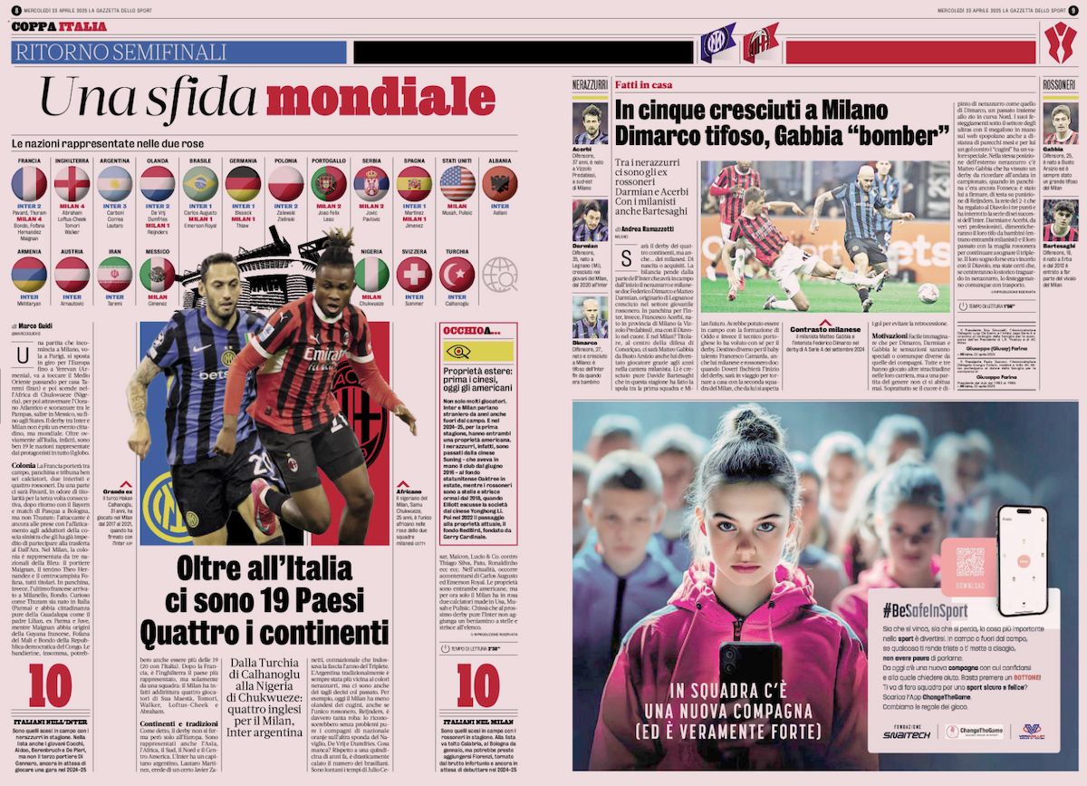 gazzetta dello sport 23 april