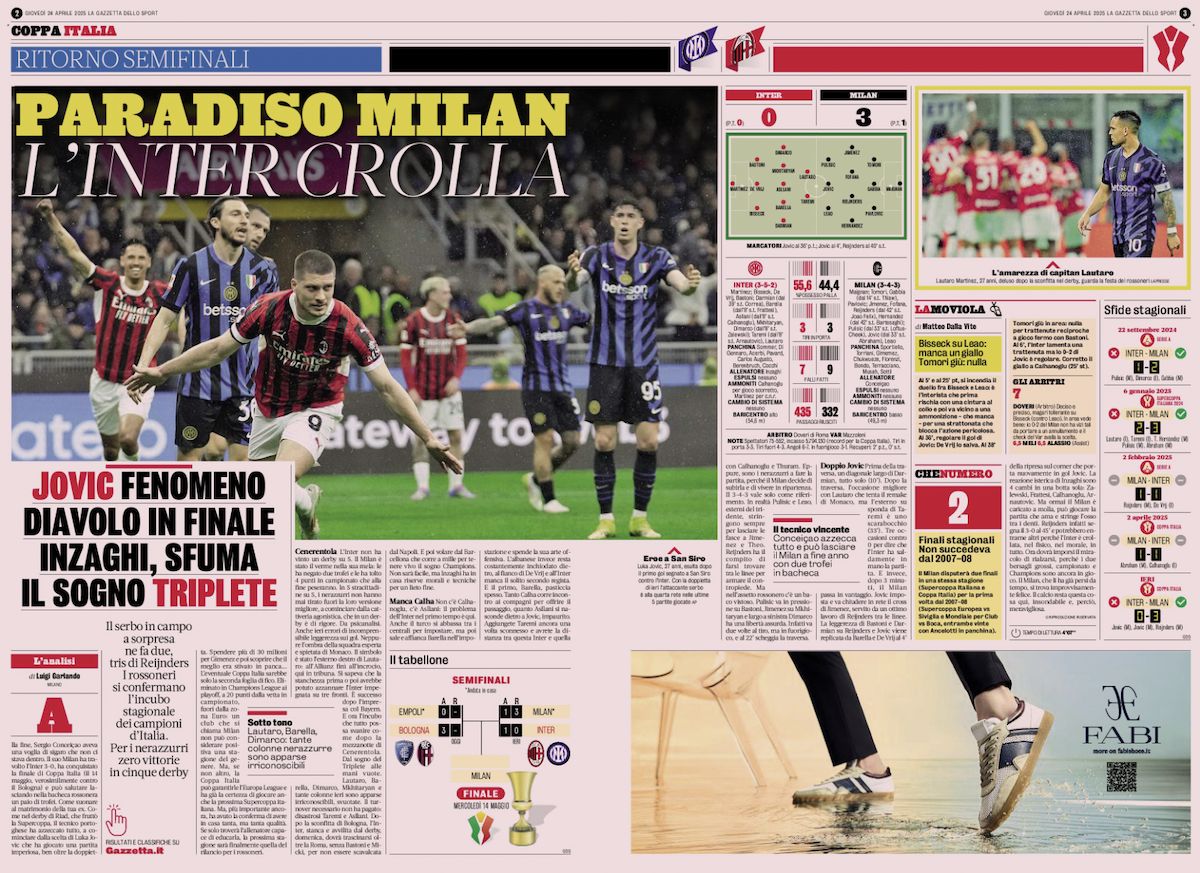 gazzetta dello sport 24 april