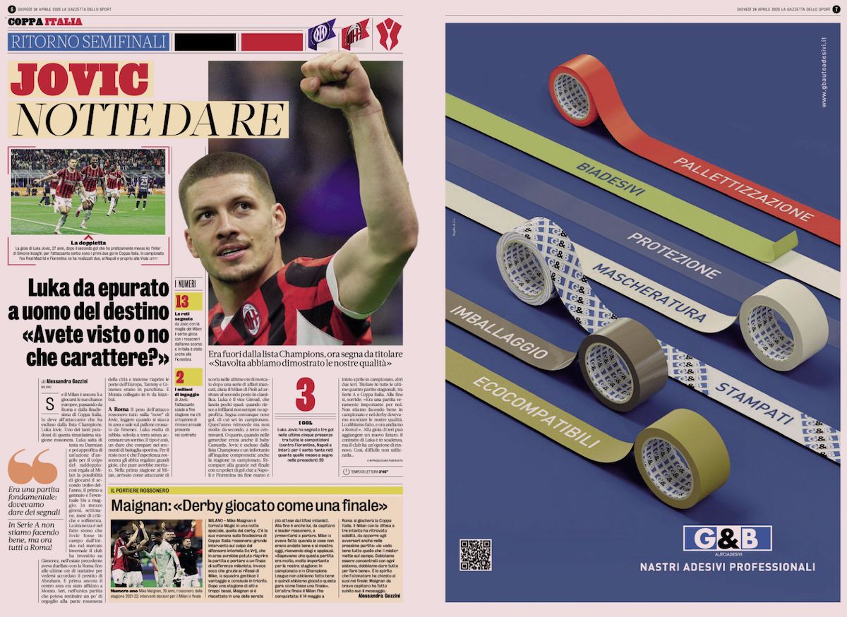 gazzetta dello sport 24 april