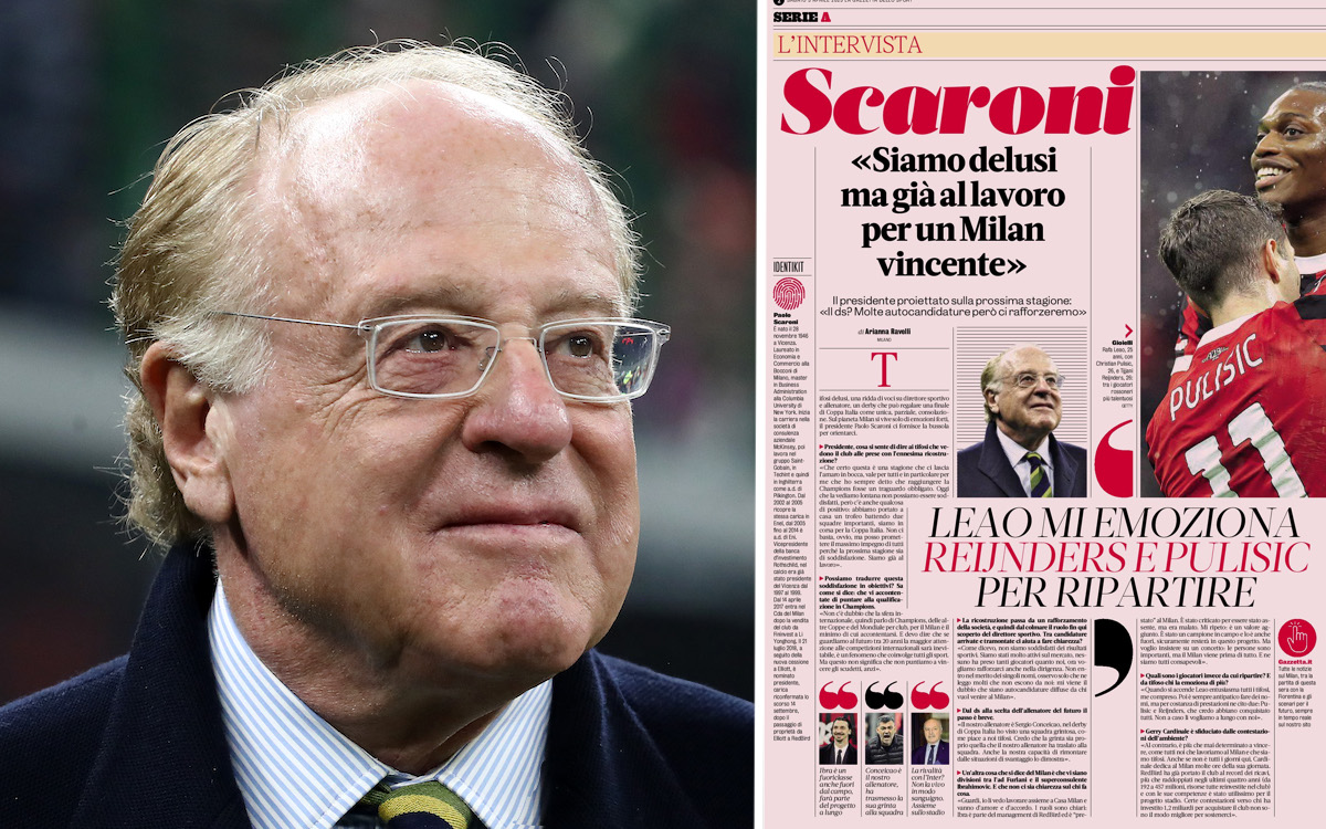 Paolo Scaroni, President of AC Milan