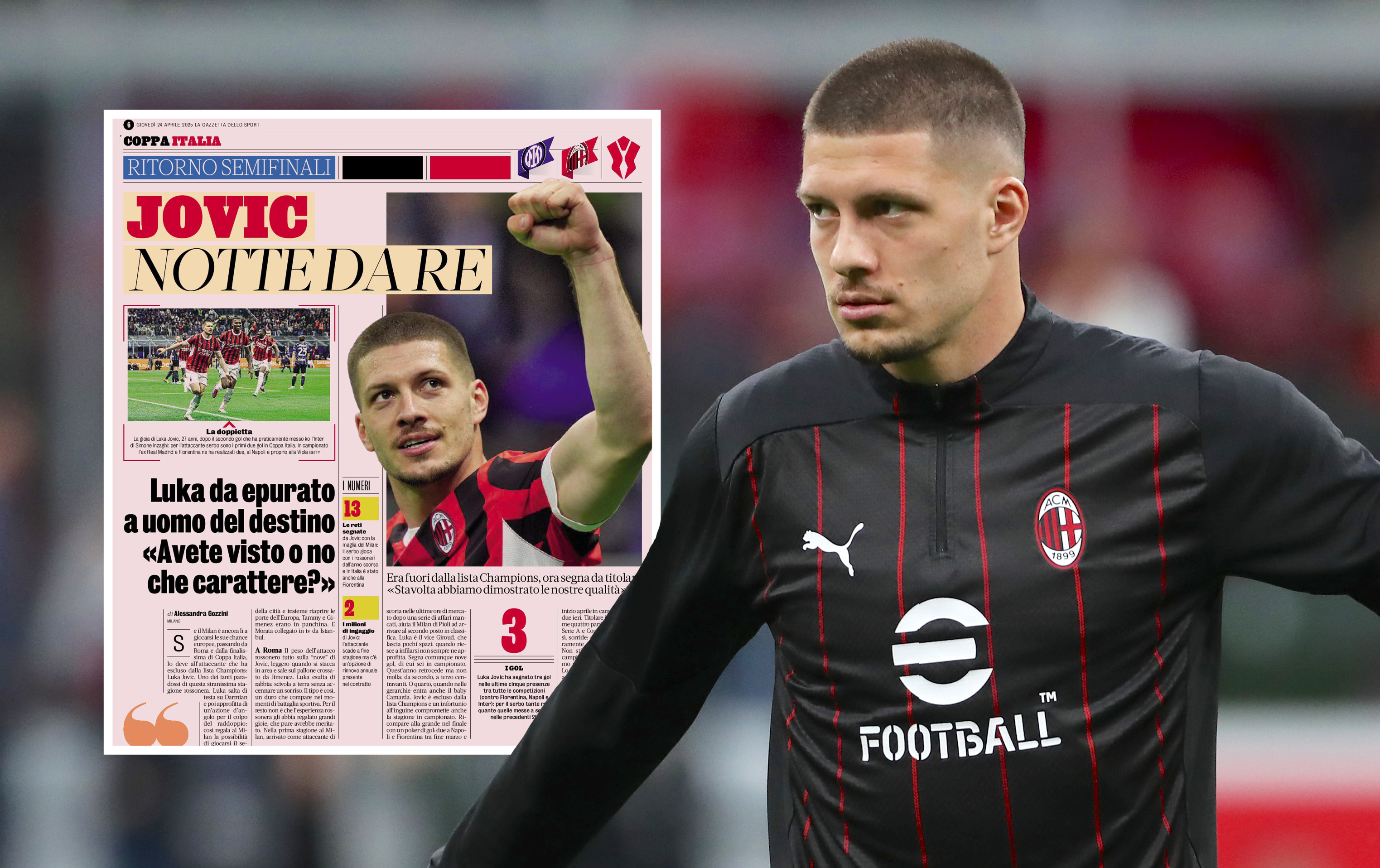 Luka Jovic of AC Milan