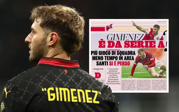 Santiago Gimenez of AC Milan