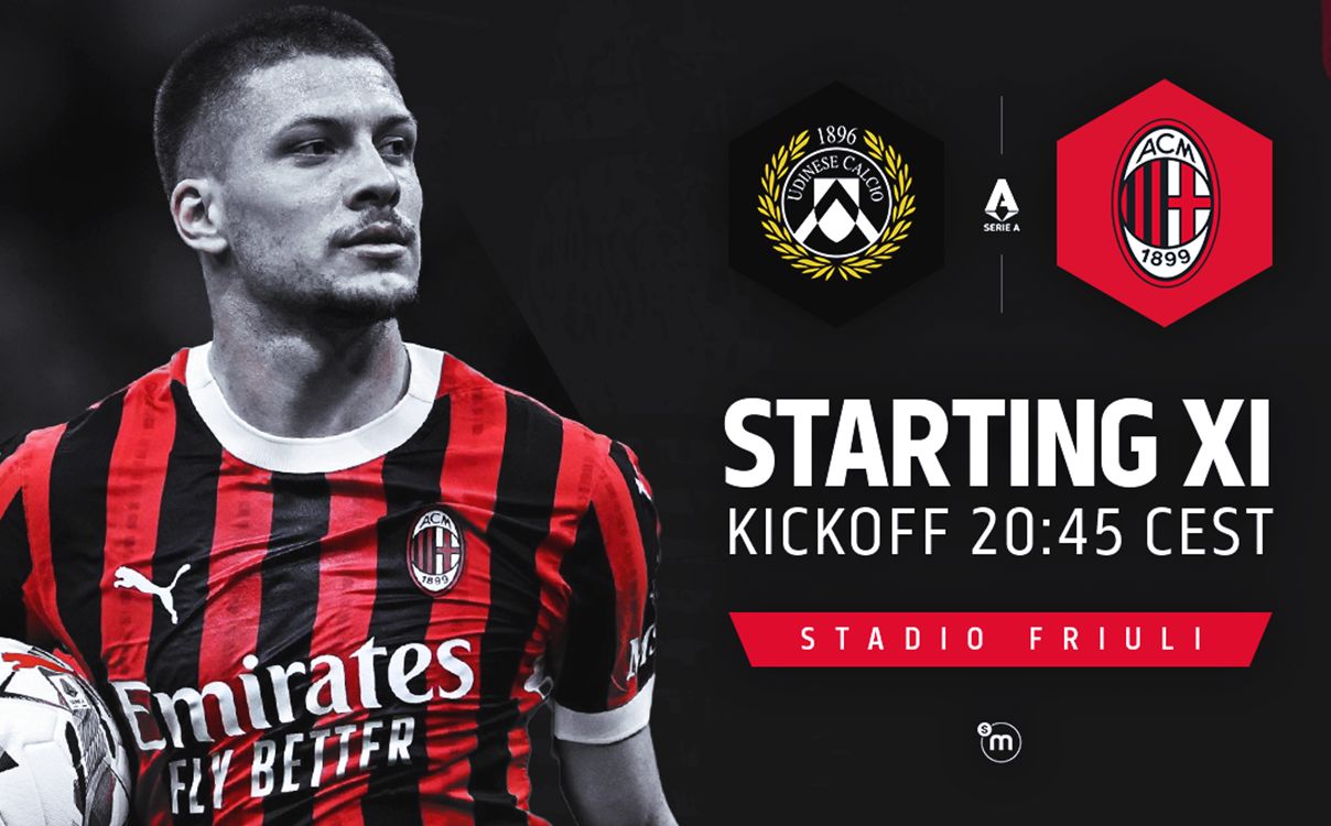 Udinese-AC Milan starting XIs 2025