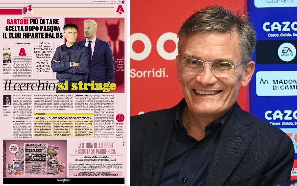 Giovanni Sartori Sporting Director of Bologna FC