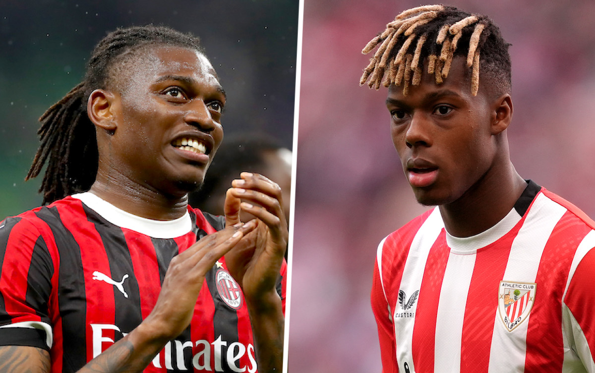 Rafael Leao of AC Milan nico williams bilbao