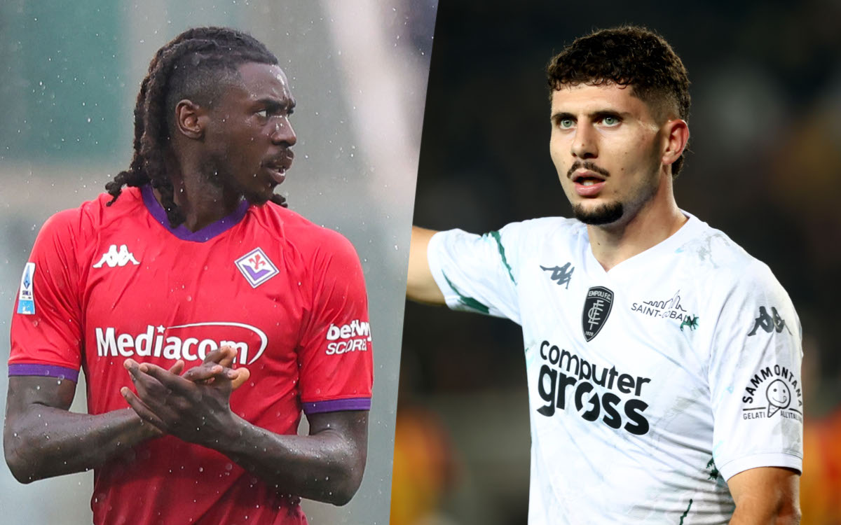 Moise Kean of ACF Fiorentina saba goglichidze