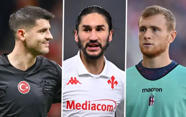 Alvaro Morata of Galatasaray yacine adli fiorentina tommaso pobega bologna