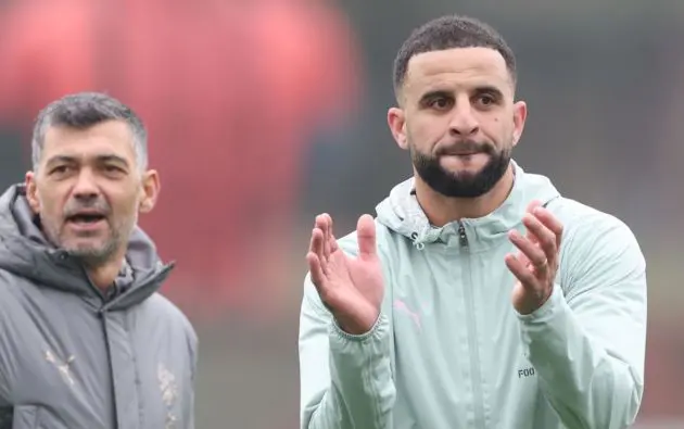 Kyle Walker of AC Milan