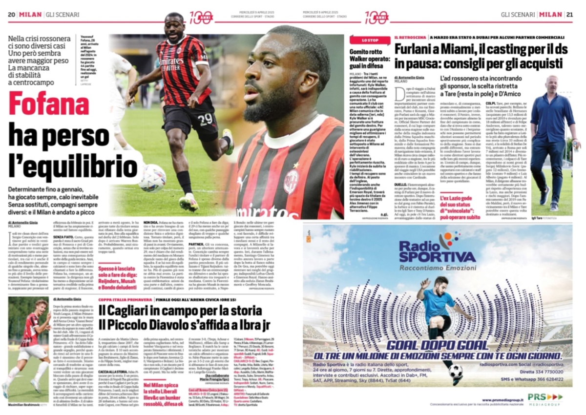 corriere dello sport 9 april