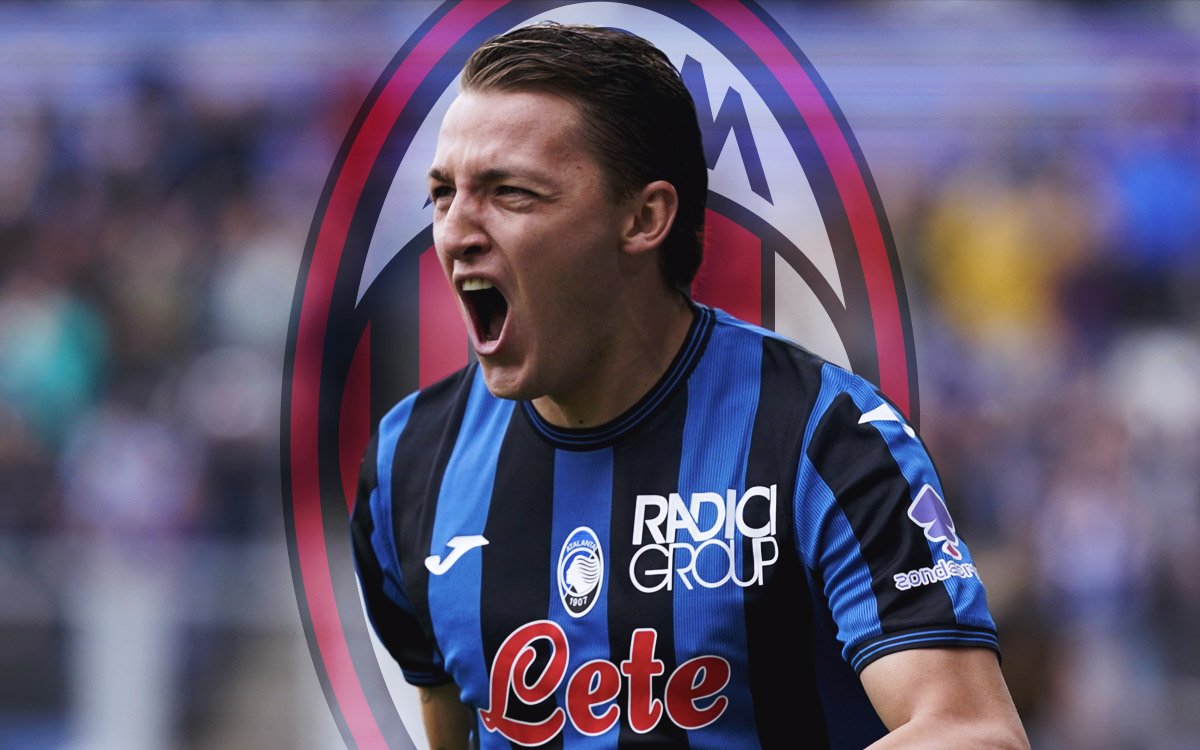 Mateo Retegui Milan emblem