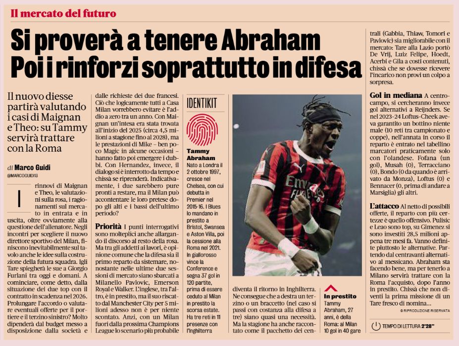 Gazzetta Abraham + renewals