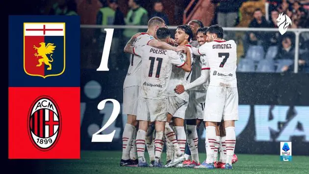 genoa 1-2 ac milan highlights