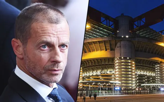 Cefarin UEFA president San Siro