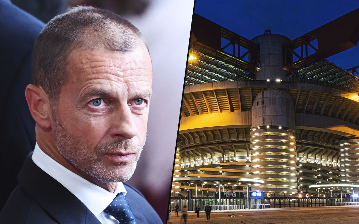 Cefarin UEFA president San Siro