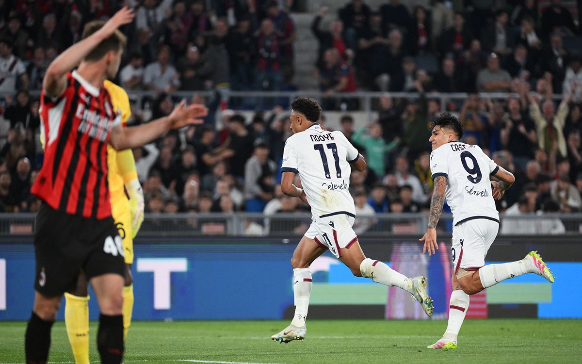 Ndoye Goal Milan Bologna Coppa Italia