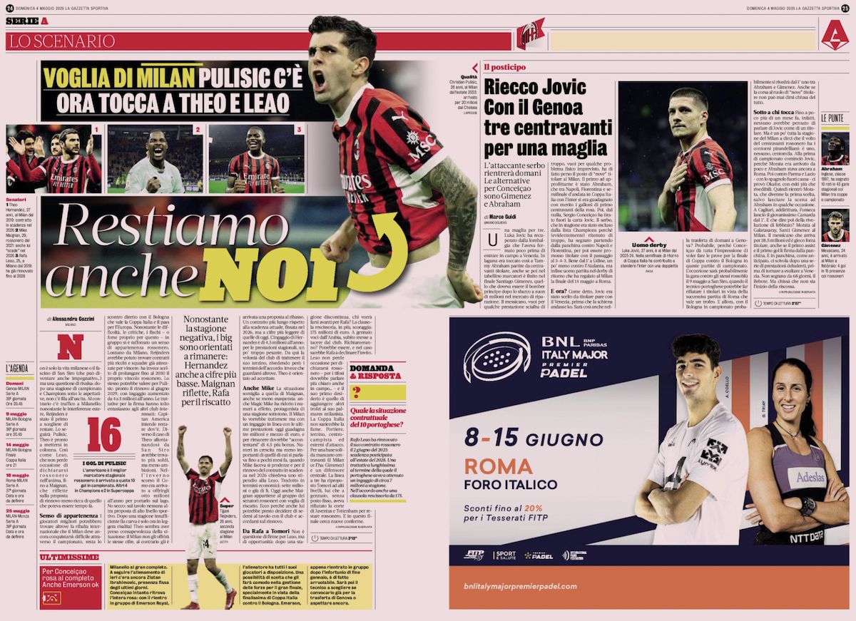 la gazzetta dello sport 4 may