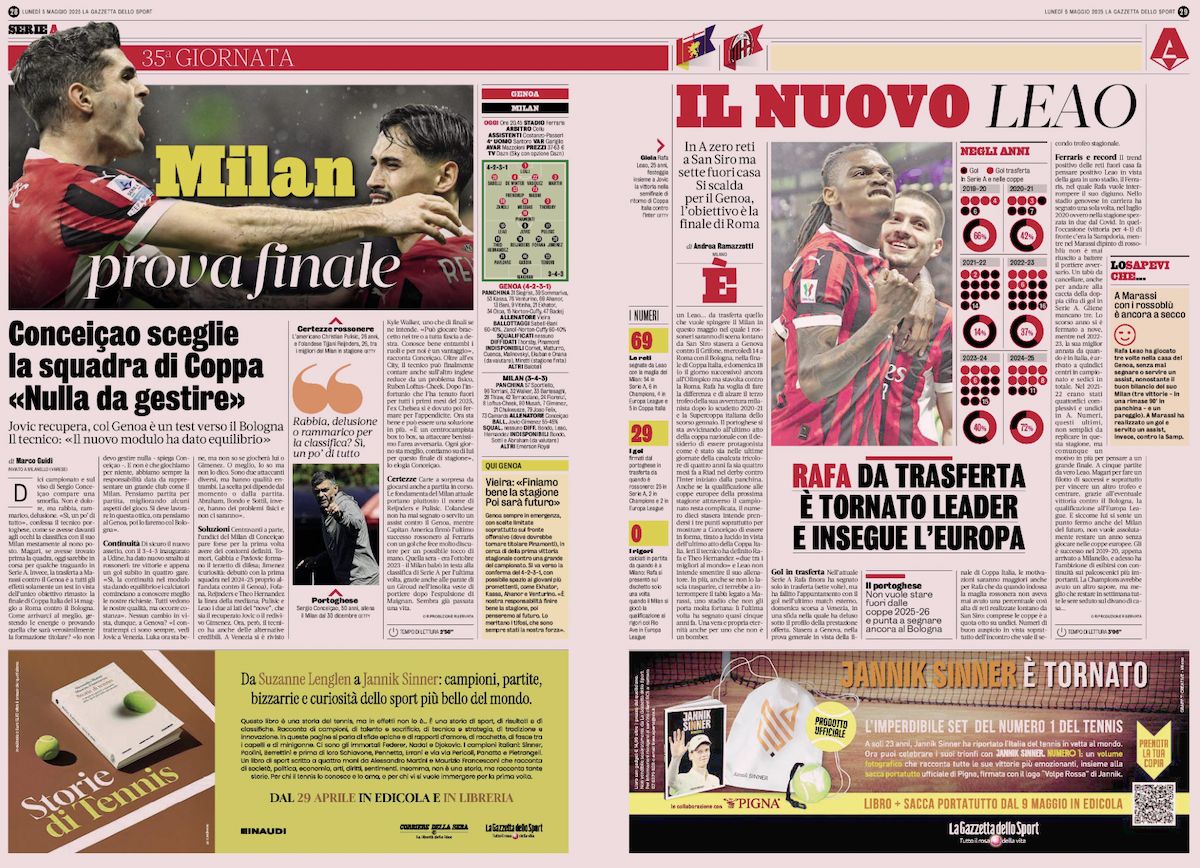 la gazzetta dello sport 5 may