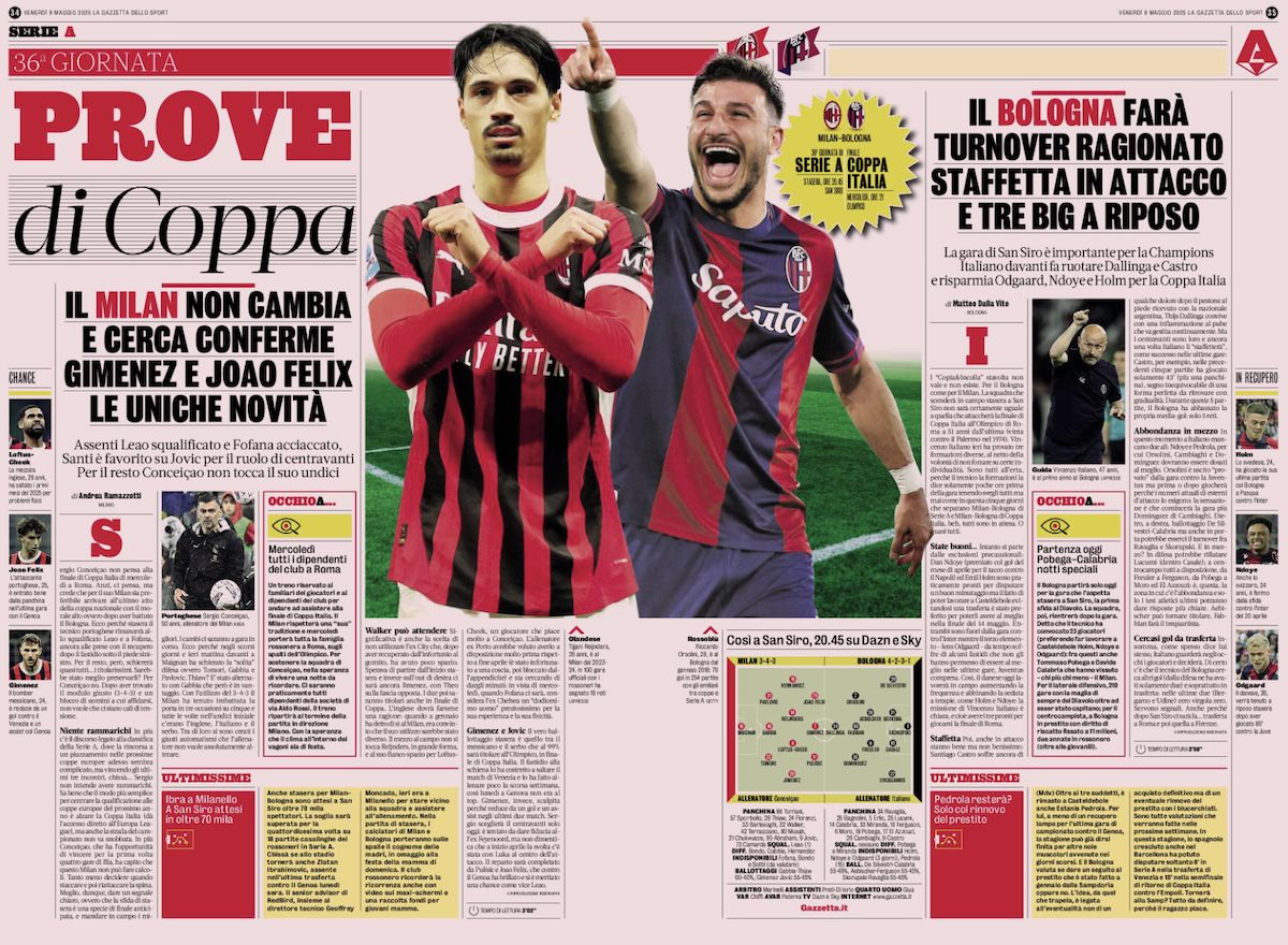 la gazzetta dello sport 9 may