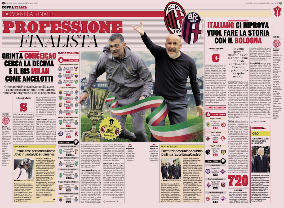 Gazzetta dello Sport may 12 2025