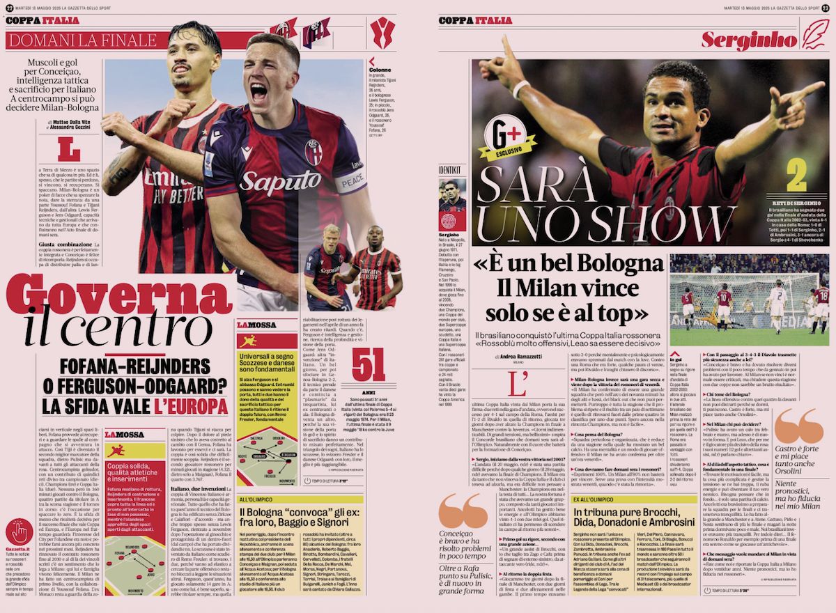 Gazzetta dello Sport may 13 2025