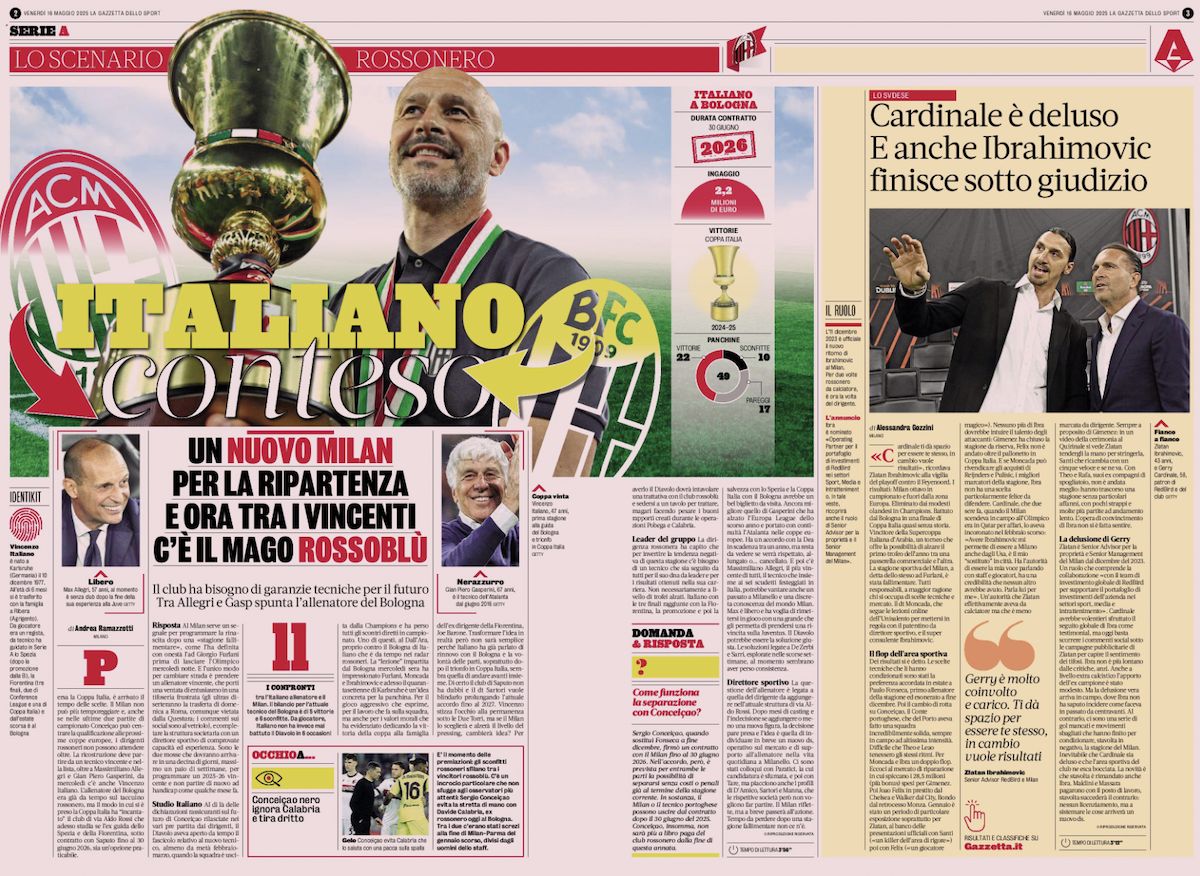 la gazzetta dello sport 16 may