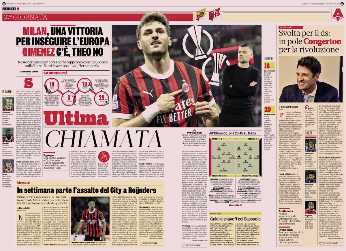 la gazzetta dello sport 18 may
