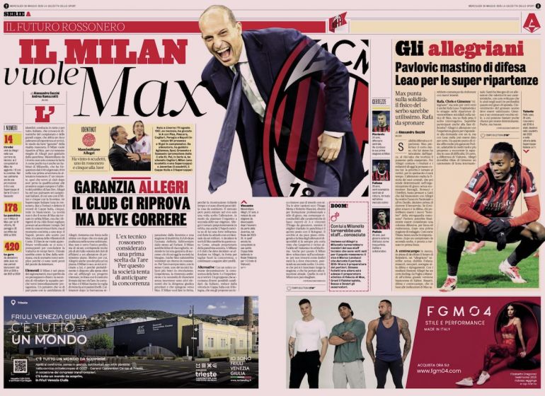 GdS: 'The Allegriani' - who Allegri would build his Milan team around