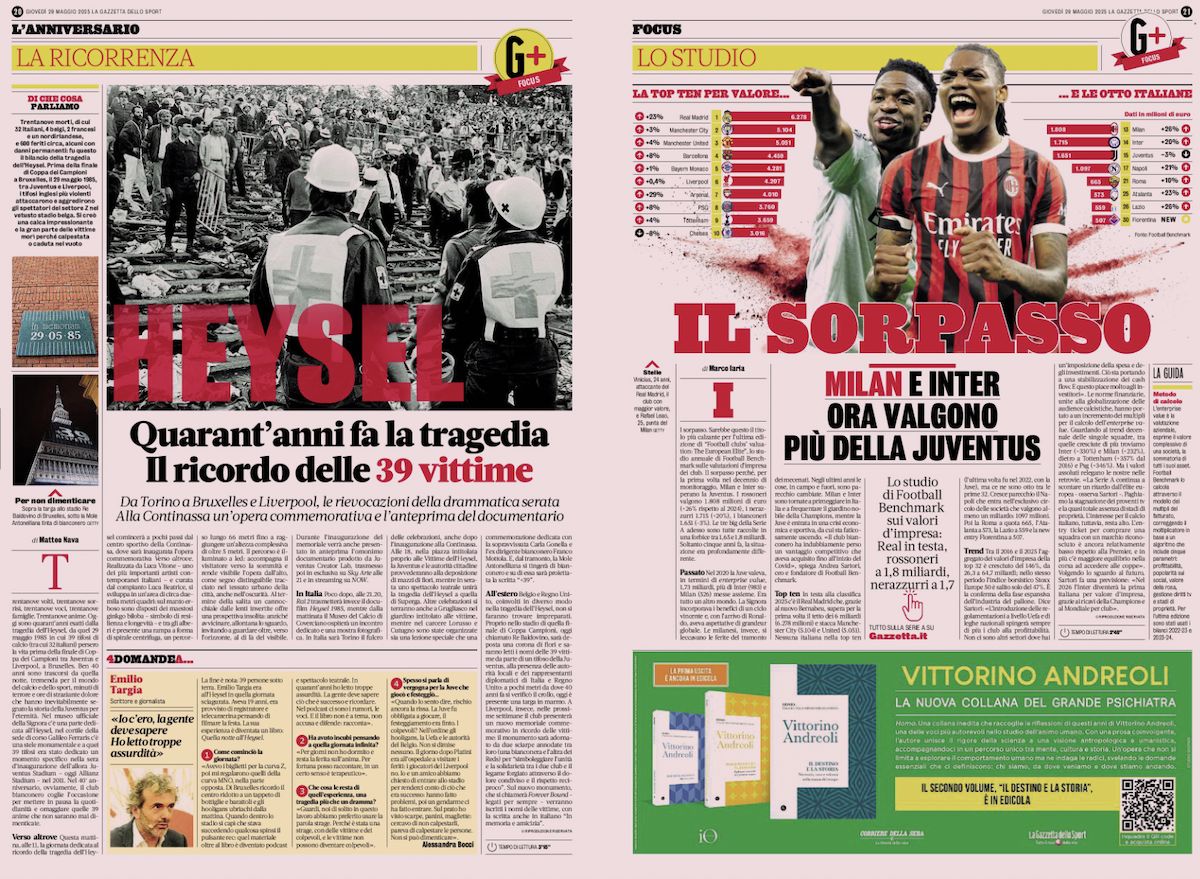 la gazzetta dello sport 29 may