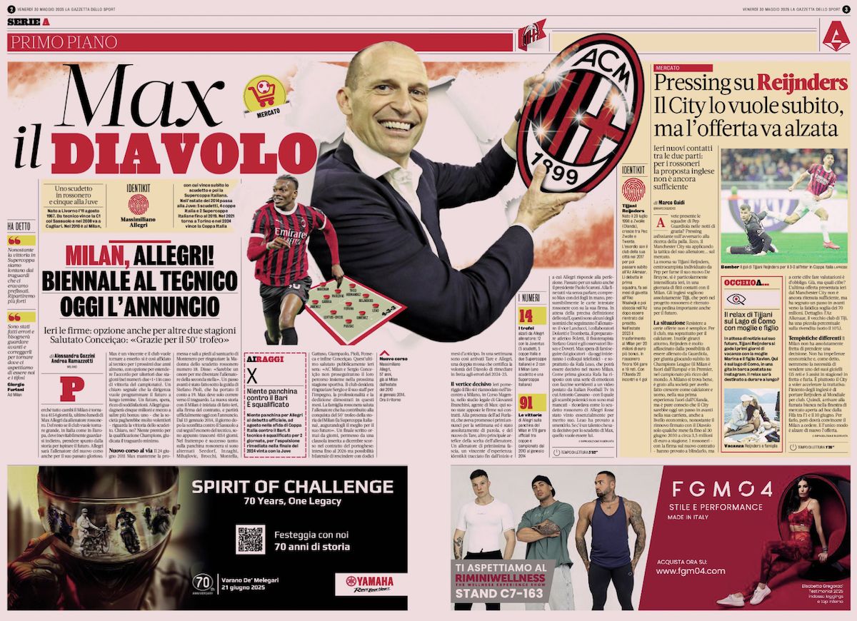 la gazzetta dello sport 30 may