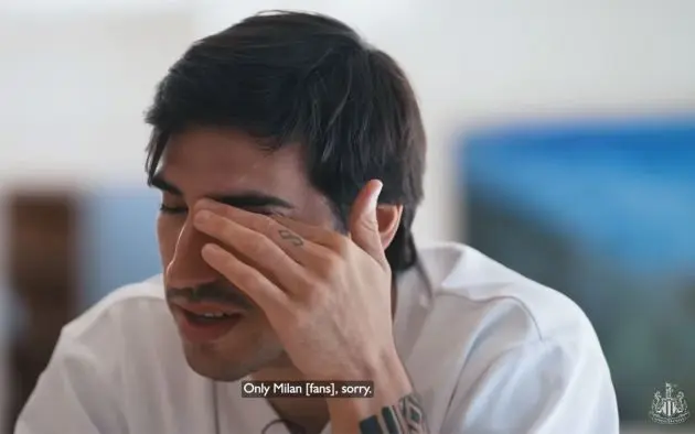 Tonali Milan NUFC interview