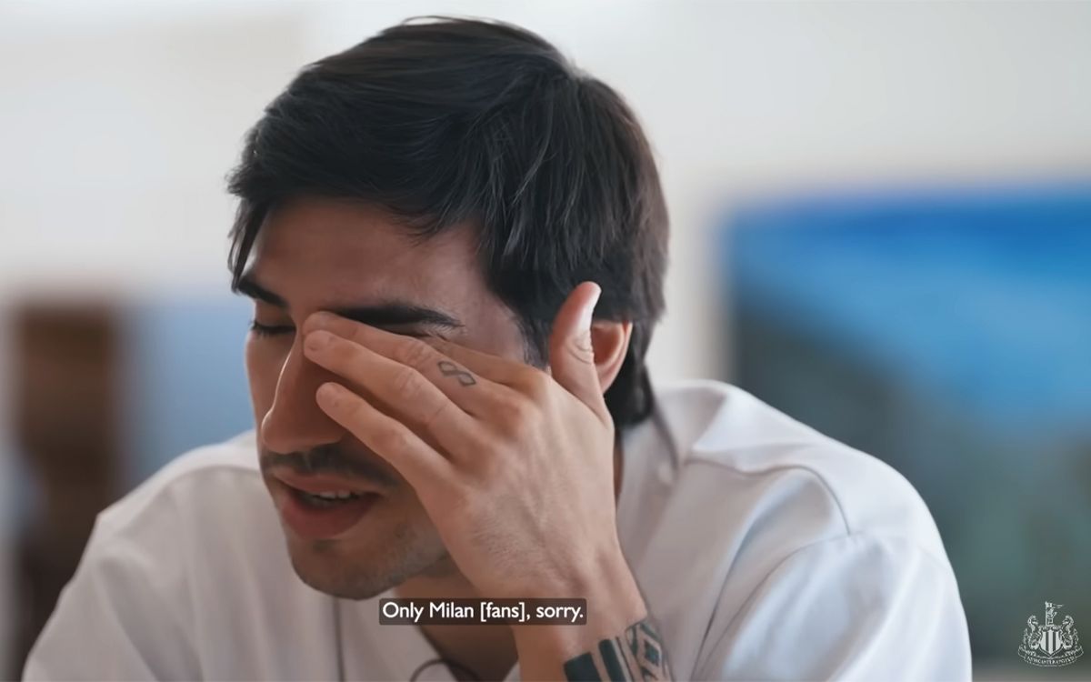 Tonali Milan NUFC interview