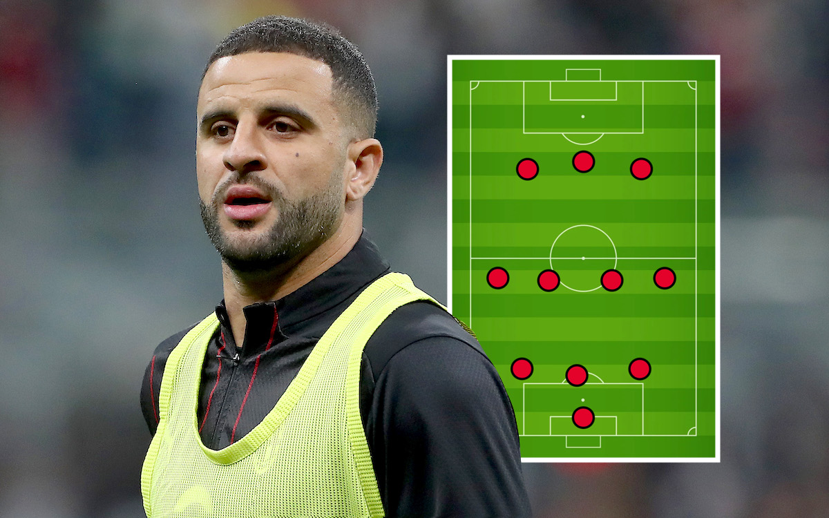 Kyle Walker of AC Milan