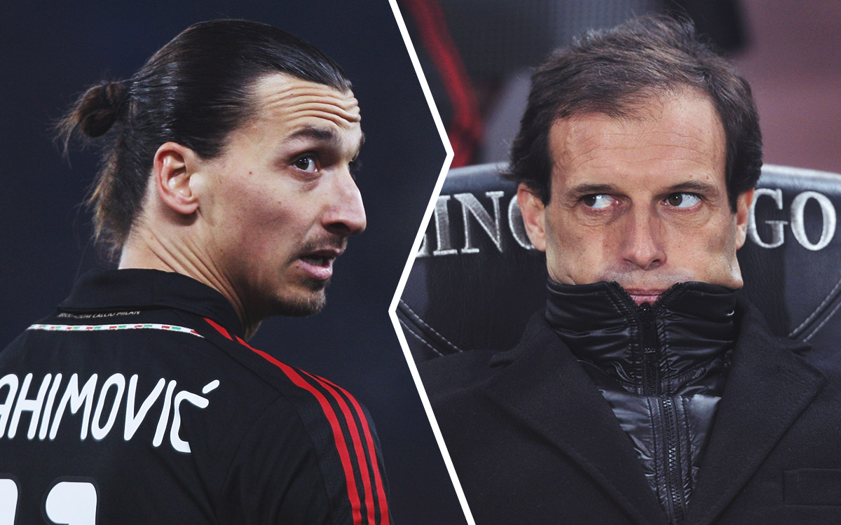 Ibrahimovic and Allegri fight