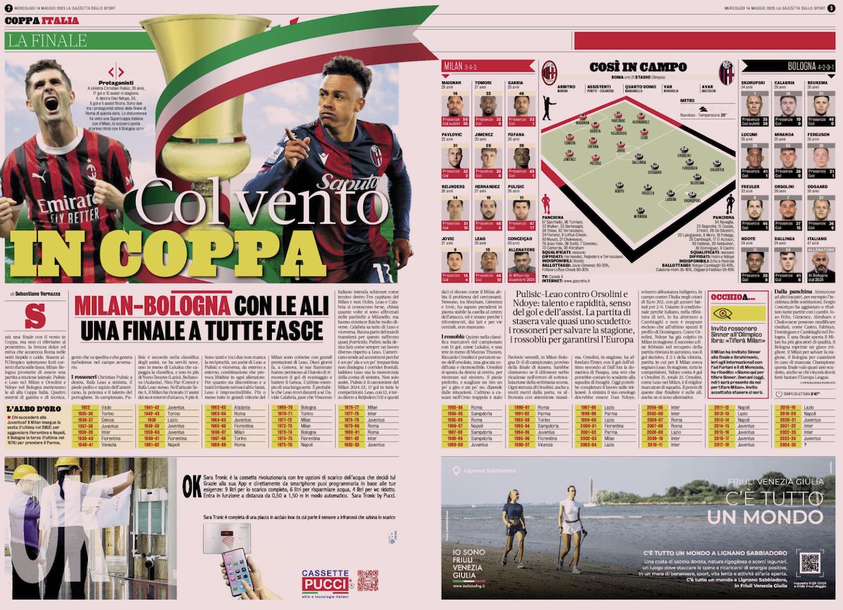 la gazzetta dello sport 14 may