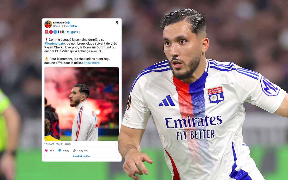 Rayan Cherki of Olympique Lyonnais