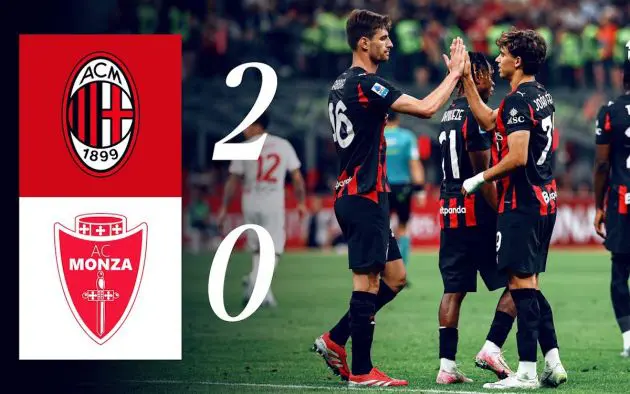 milan 2-0 monza highlights