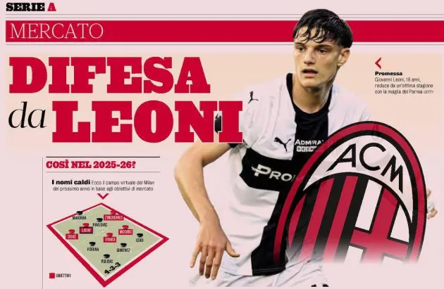 la gazzetta dello sport 17 june leoni