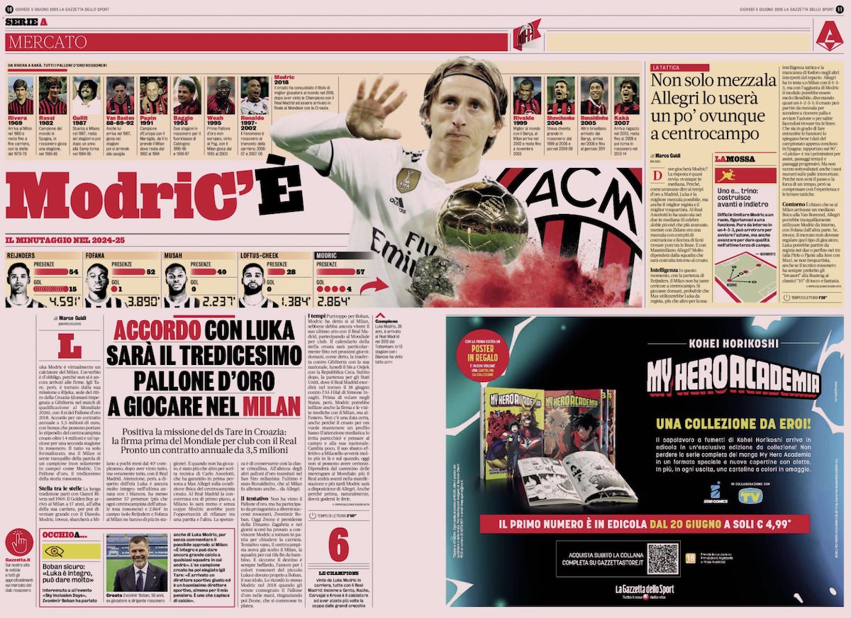 la gazzetta dello sport 5 june