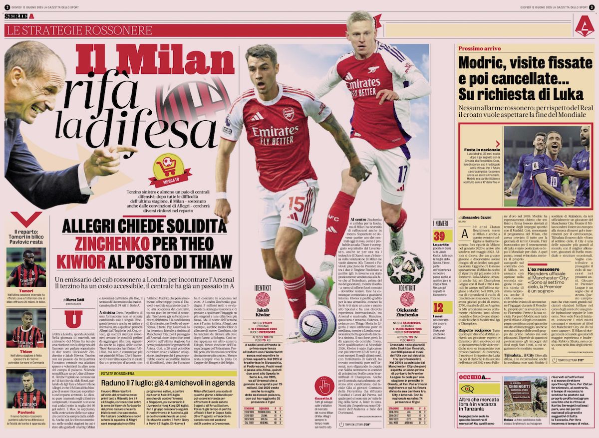 la gazzetta dello sport 12 june