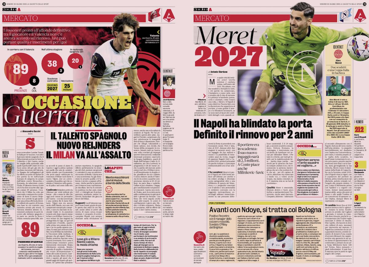 la gazzetta dello sport 20 june