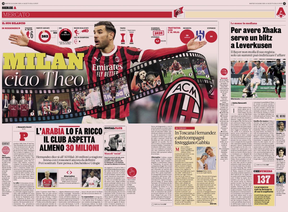 la gazzetta dello sport 24 june